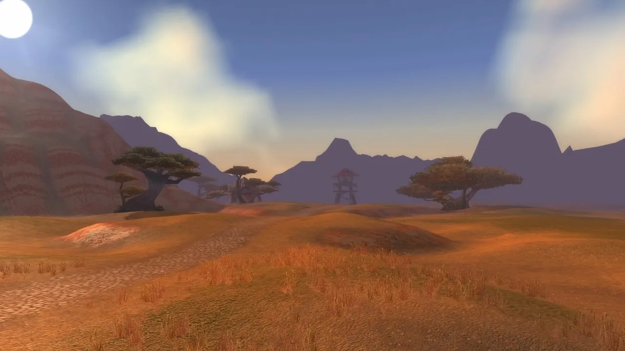 The open savanna of the Barrens under a clear sky